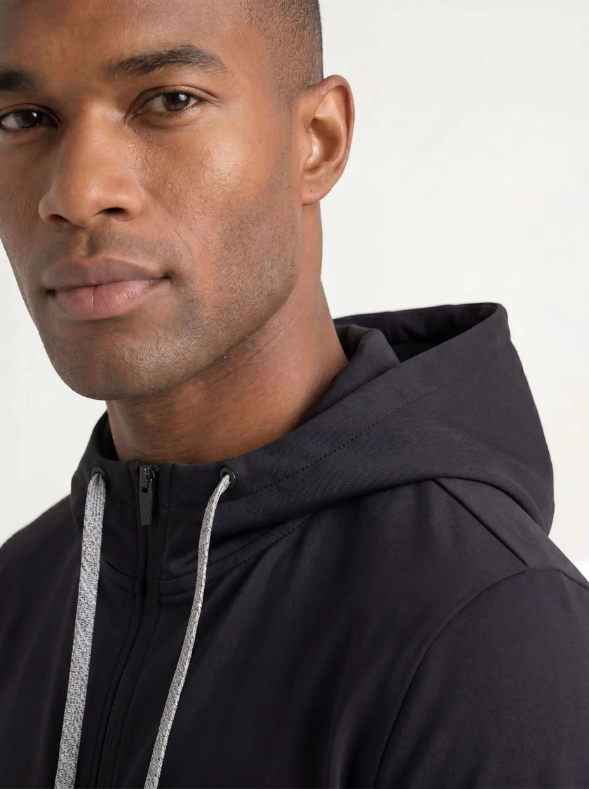 BVM OW JKT 001 BLK 04 half body front alt